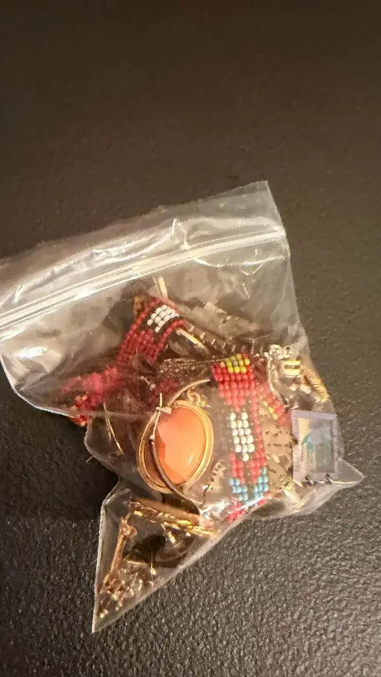 Vintage Mixed Assortment of Single Earrings and Beaded Band for Craft/Repurpose